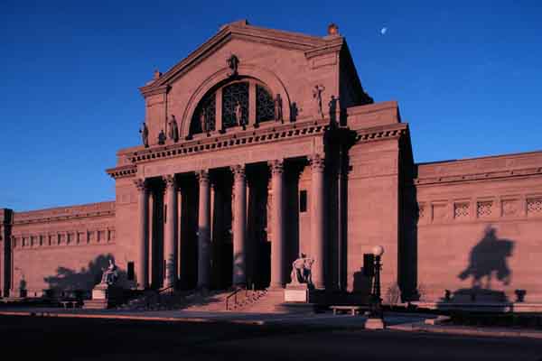 Art Museum with Shadow of Statue of St. Louis at Sunrise